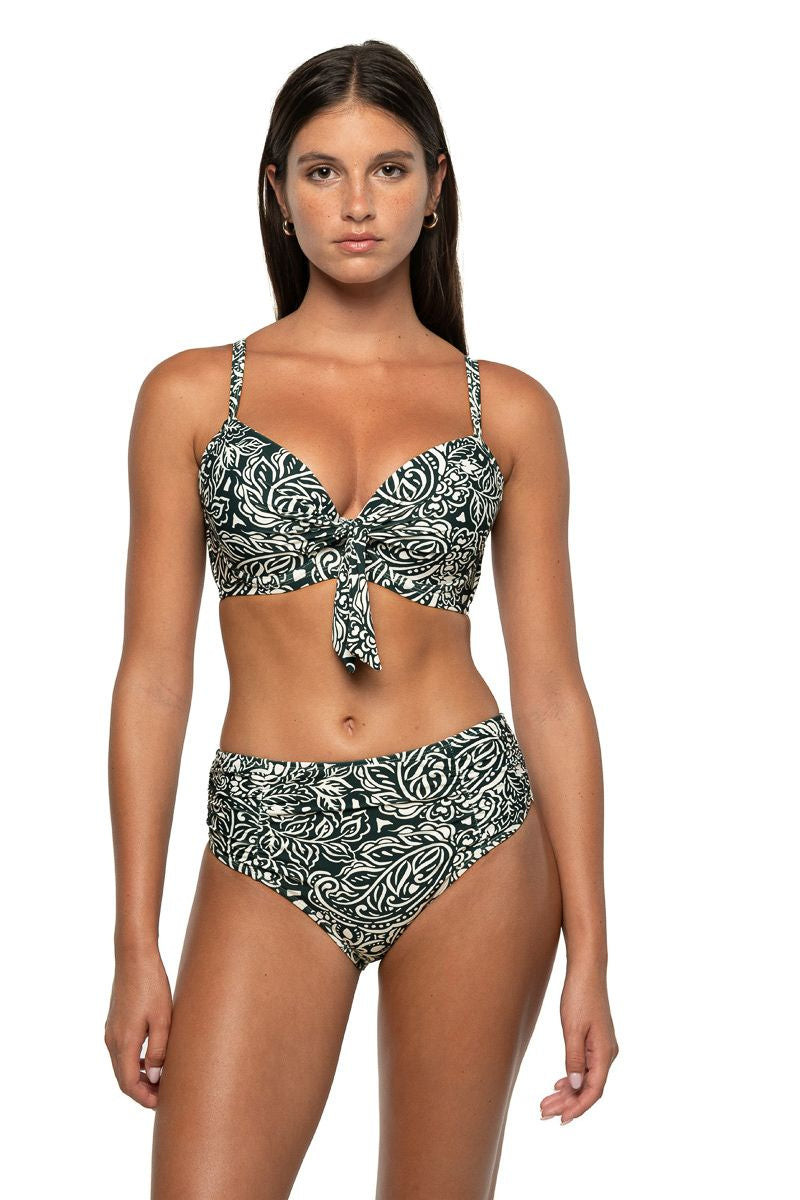 Niptuck Isla DD/E Underwire Tie Bikini Top - Serigraph