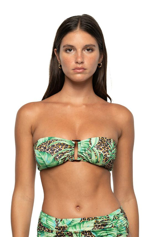 Niptuck Greta Multifit Bandeau Clip Back Bikini Top - Exotic Eden