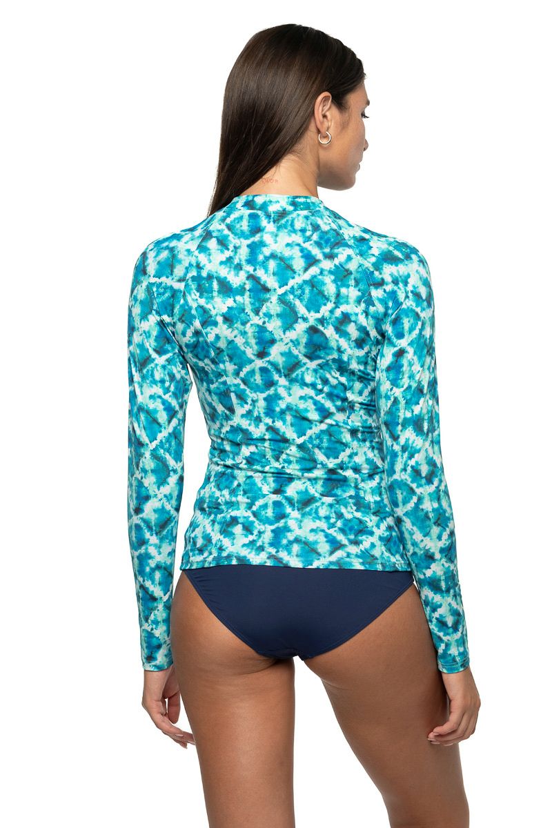 Niptuck Yolanda Longsleeve Zip Rashvest - Celestial Waters
