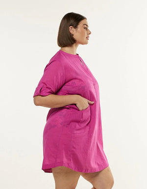 Capriosca Cotton Overshirt - Pink