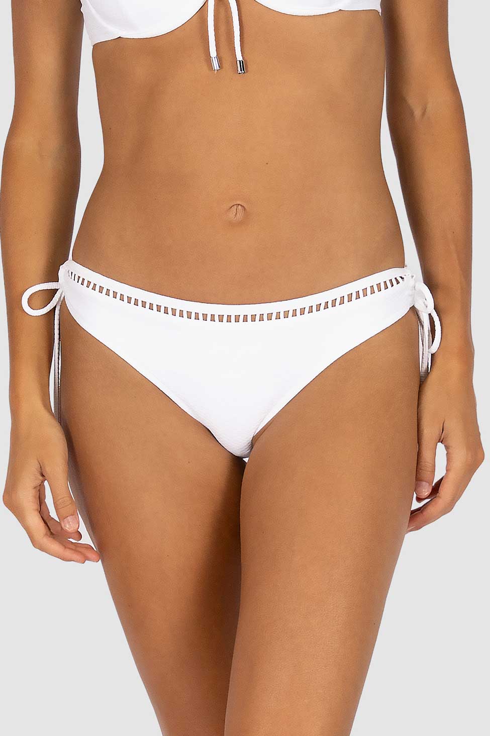 Baku Ladder Lace Hipster Tie Side Pant - Rococco
