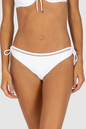 Baku Ladder Lace Hipster Tie Side Pant - Rococco