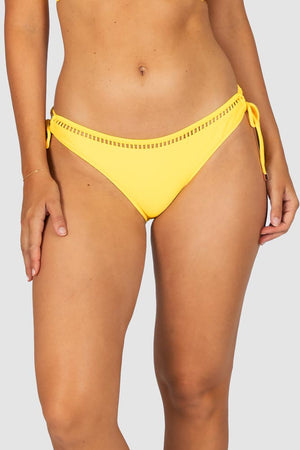 Baku Ladder Lace Hipster Tie Side Pant - Rococco