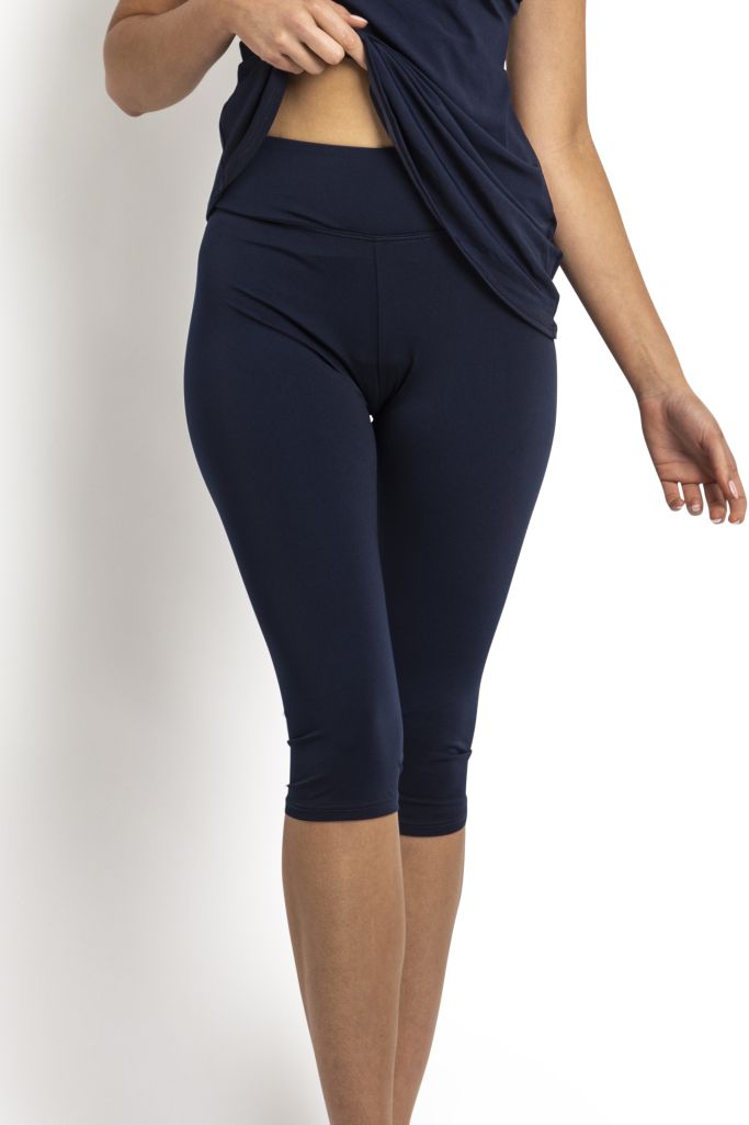 Poolproof Bottom Swim Pant - Capri Navy