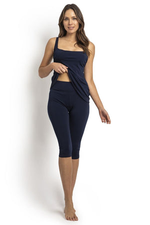 Poolproof Bottom Swim Pant - Capri Navy