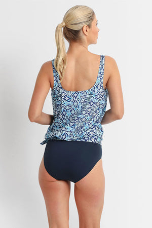 Poolproof Bandeau Blouson Singlet - Tide