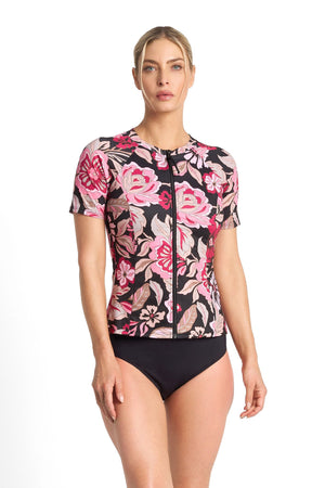 Poolproof Short Sleeve Rash Vest - Wisteria