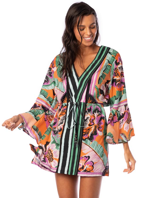 Maaji Joyous Kaftan - Apricot Blooms