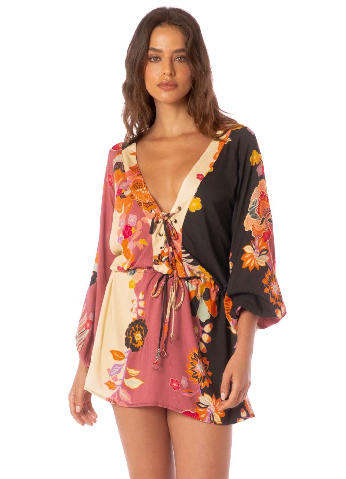 Maaji Rae Tunic Dress - Blushing Flourish