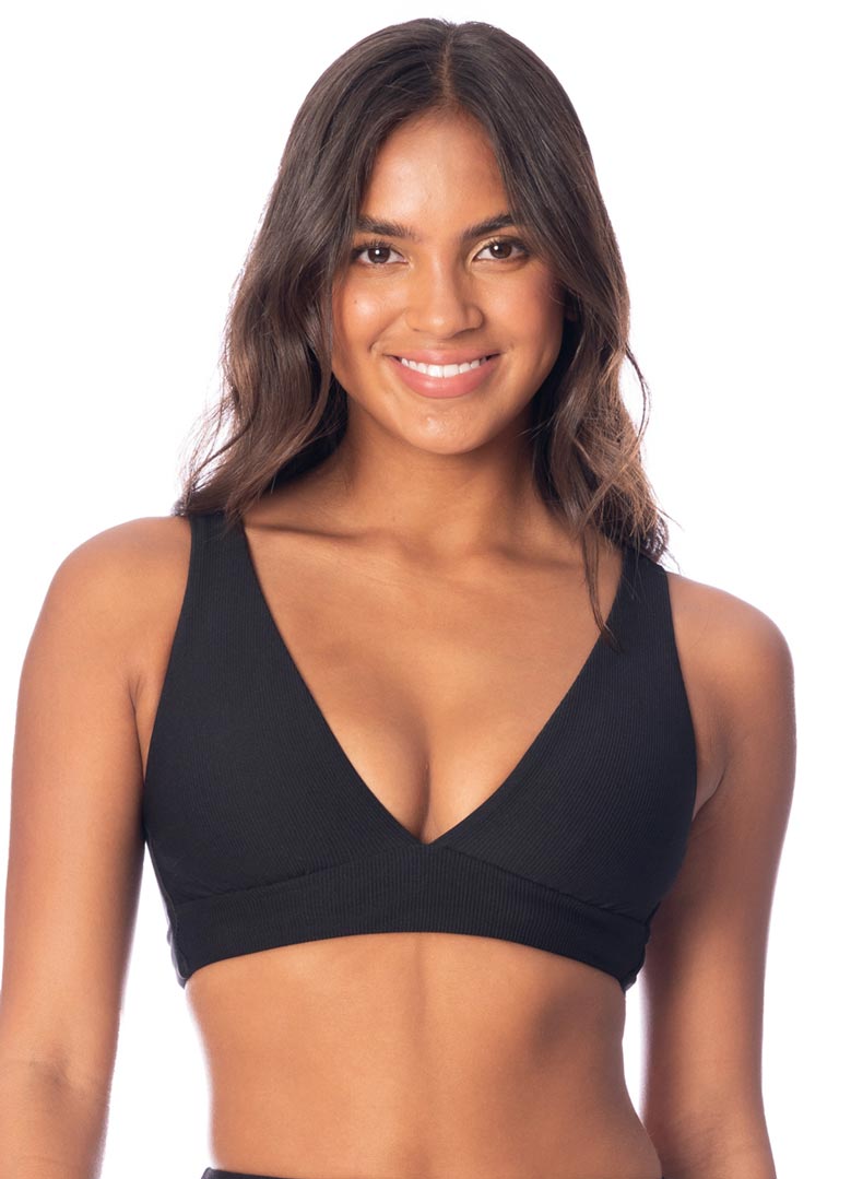 Maaji Allure Long Line Tri Top - Jade Black