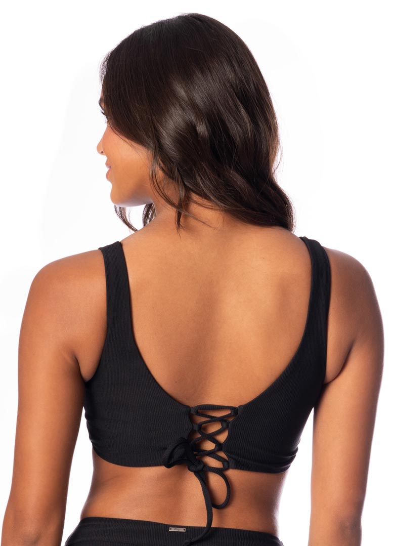 Maaji Allure Long Line Tri Top - Jade Black