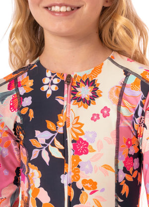 Maaji Girls Miku Long Sleeve One Piece - Blushing Flourish