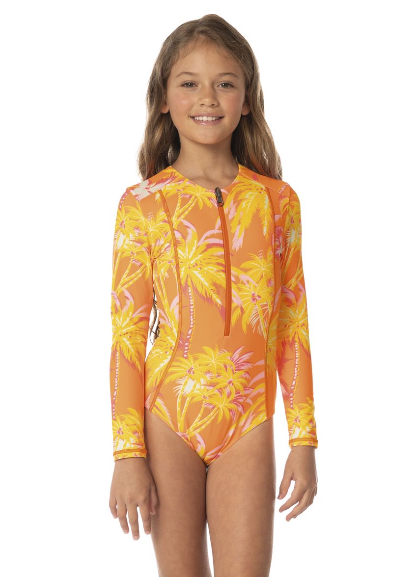Maaji Girls Miku Long Sleeve One Piece - Golden Swell