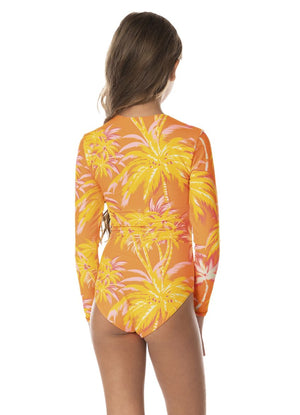 Maaji Girls Miku Long Sleeve One Piece - Golden Swell