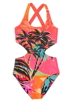 Maaji Girls Aurorally One Piece - Electric Sunrise