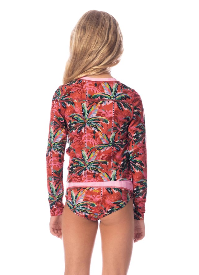 Maaji Odyssey Girls Rashguard Set - Flame Palms