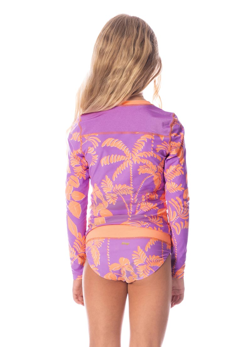 Maaji Odyssey Girls Rashguard Set - Lilac Ferns
