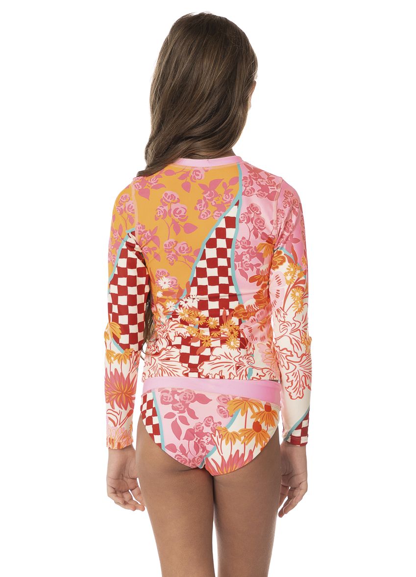 Maaji Girls Odyssey Long Sleeve Rashguard Set - Cosmic Tropic