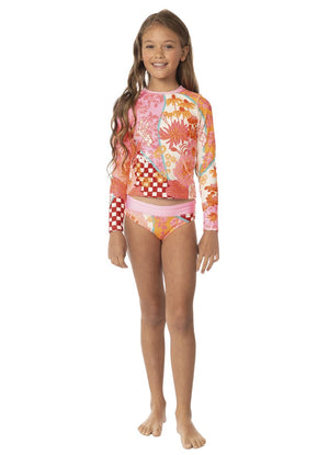 Maaji Girls Odyssey Long Sleeve Rashguard Set - Cosmic Tropic