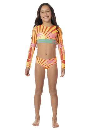Maaji Girls Brissa Long Sleeve Rashguard Set - Jungle Sway