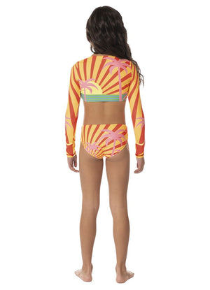 Maaji Girls Brissa Long Sleeve Rashguard Set - Jungle Sway