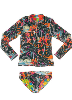 Maaji Girls Cherish Long Sleeve Rash Guard Set - Funky Fiesta