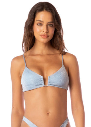 Maaji Bia U-wire Bikini Top - Silver Blue