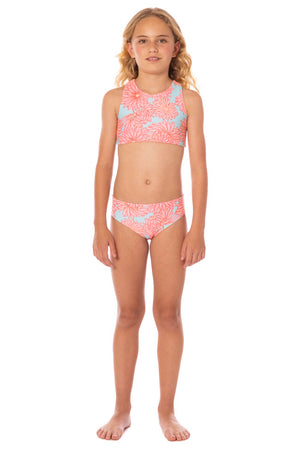 Maaji Girls Seastar High Neck Bikini Set - Tropical Bloom