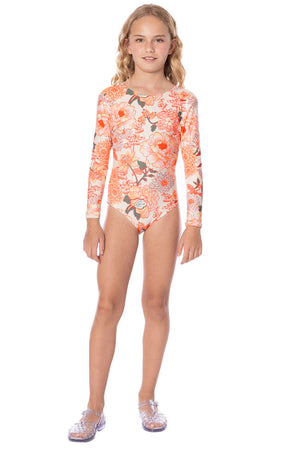 Maaji Girls Owia Long Sleeve One Piece - Japanese Summer