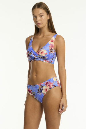 Sea Level Blue Hawaii Mid Bikini Pant - Blue Hawaii