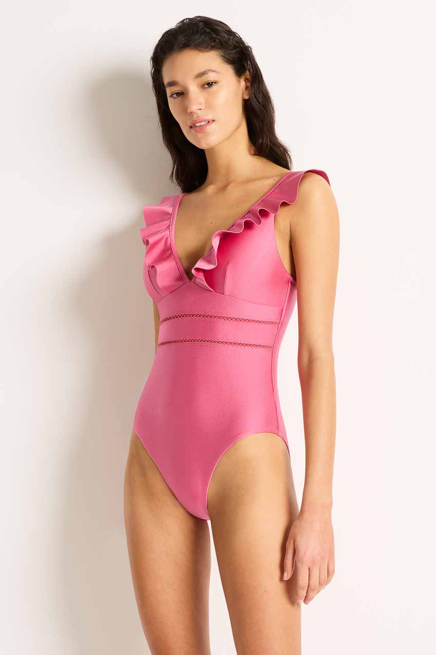 Monte and Lou Multi Fit Frill One Piece - Lustre