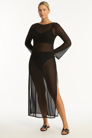 Sea Level Mesh Long Dress - Day Club