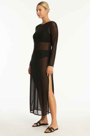 Sea Level Mesh Long Dress - Day Club