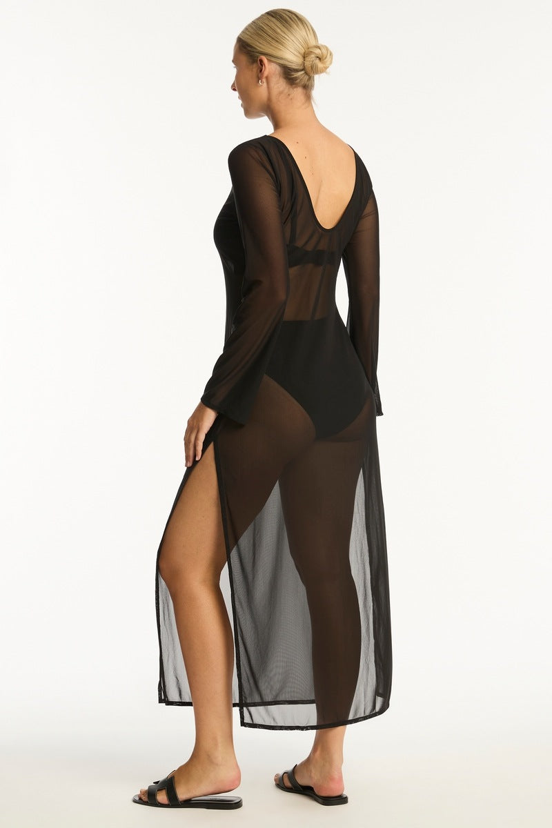 Sea Level Mesh Long Dress - Day Club