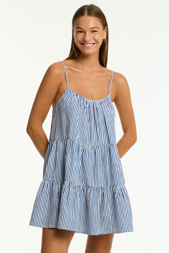 Sea Level Tie Back Short Swim Dress - Boathouse