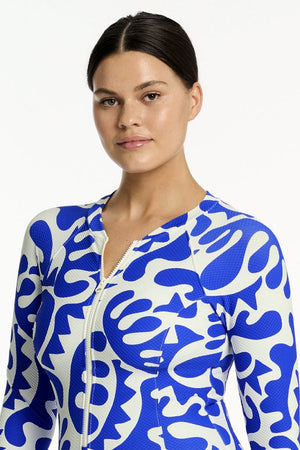 Sea Level Long Sleeved Multifit One Piece - Seascape