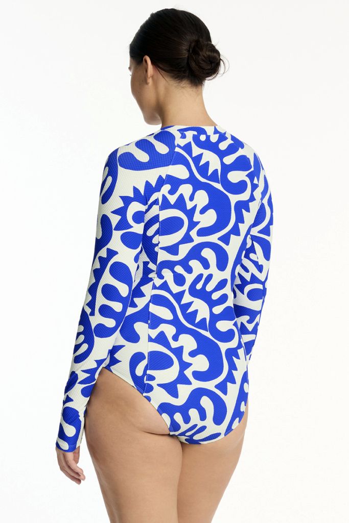 Sea Level Long Sleeved Multifit One Piece - Seascape