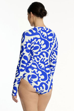 Sea Level Long Sleeved Multifit One Piece - Seascape