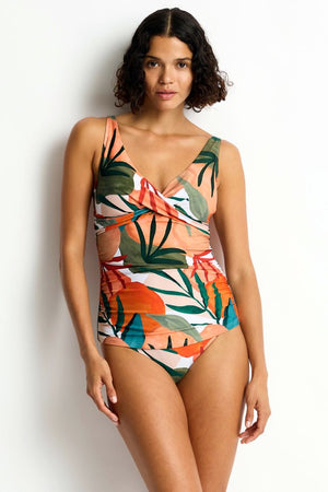 Sea Level Cross Front Multifit Singlet Top - Tropaluxe