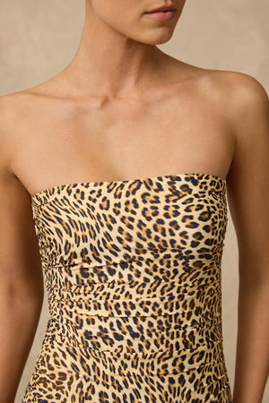 Monte & Lou Ruched Bandeau One Piece - Seda