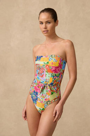 Monte & Lou Scarf Tie Bandeau One Piece - Stevie