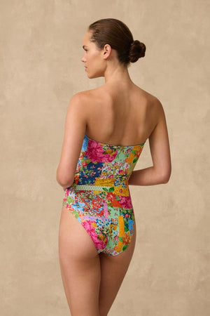 Monte & Lou Scarf Tie Bandeau One Piece - Stevie