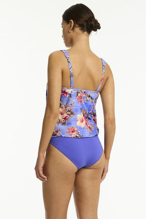 Sea Level Blue Hawaii Blouson Tank Multifit Singlet Top - Blue Hawaii