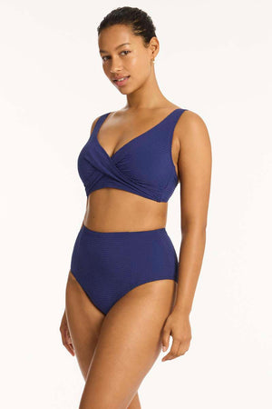 Sea Level Cross Front Multifit Bra Top - Messina