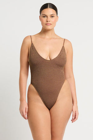 Bond-eye Everly One Piece - Cocoa Butter Lurex