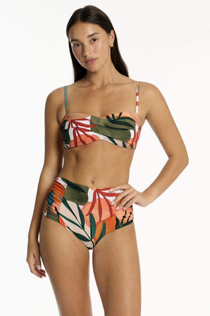 Sea Level High Waist Gathered Side Pant - Tropaluxe