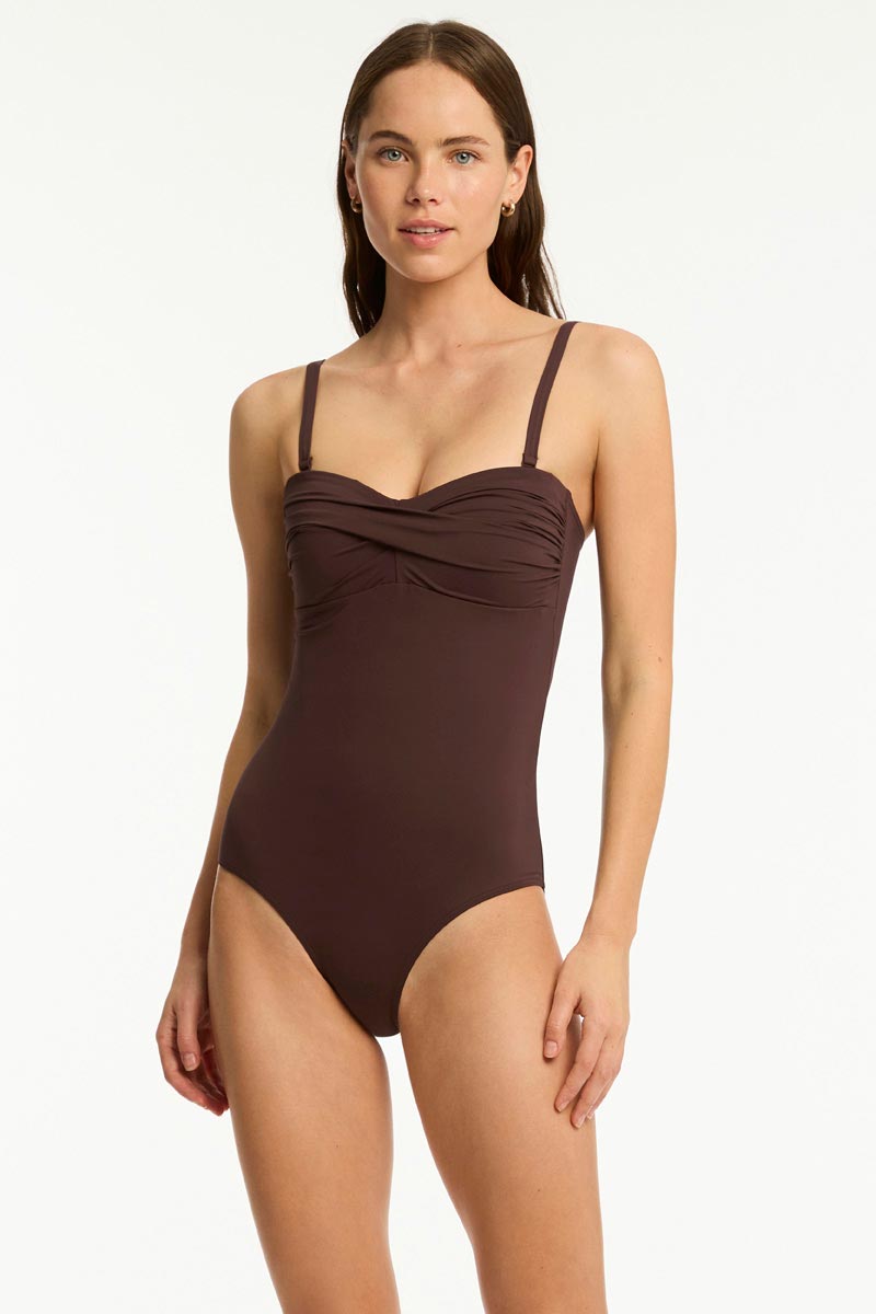 Sea Level Essentials Twist Bandeau One Piece - Eco Essentials