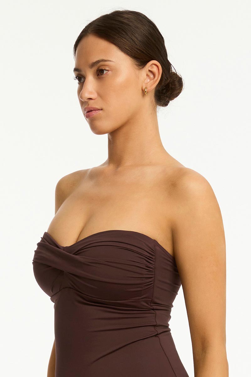 Sea Level Essentials Twist Bandeau One Piece - Eco Essentials