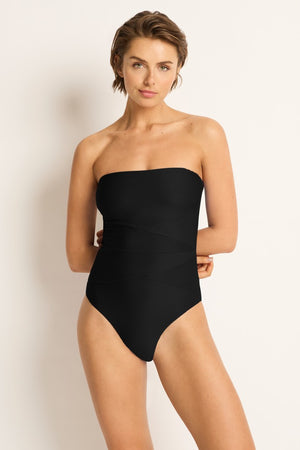 Monte & Lou Bayview Bandeau One Piece - ML RIB