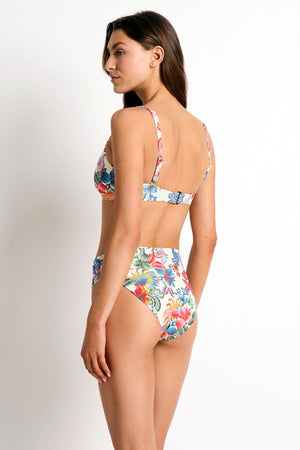 Monte & Lou Mid Rise Ruched Pant - Marisol